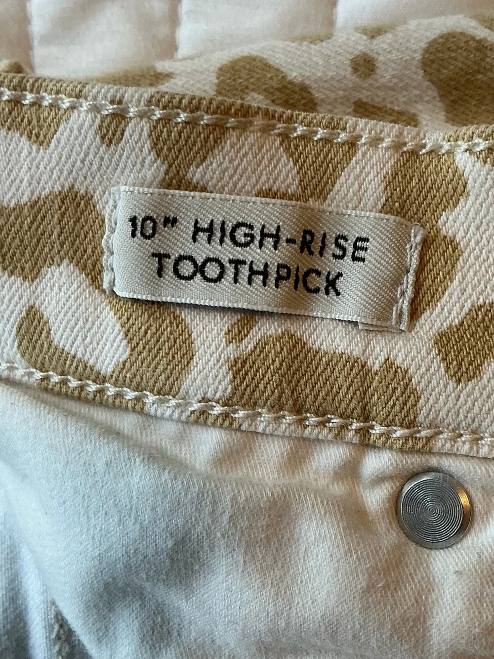 J. Crew Beige and Cream Leopard Skinny Jeans